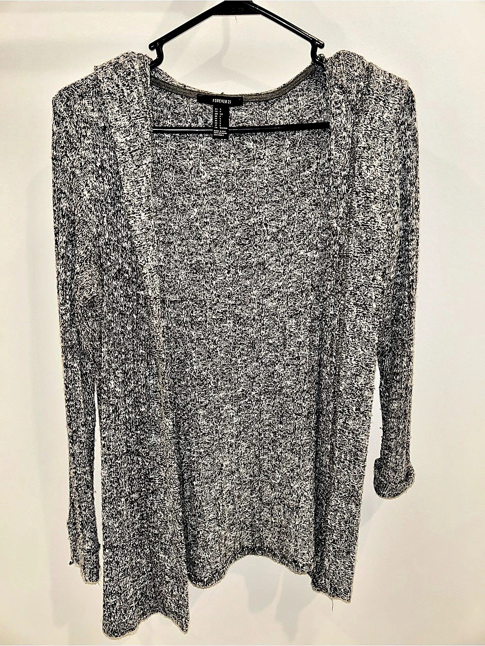 Forever 21 Marled Tunic Gray & Black Small Like New